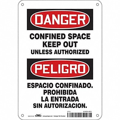 Safety Sign 10 inx7 in Aluminum