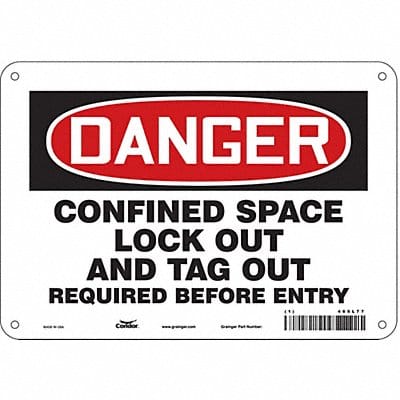 Safety Sign 7 inx10 in Polyethylene