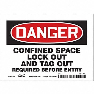 Safety Sign 5 inx7 in Vinyl
