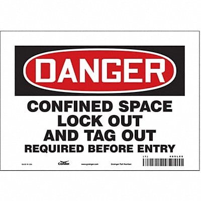 Safety Sign 7 inx10 in Vinyl