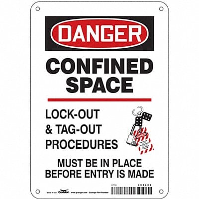 J8749 Safety Sign 10 inx7 in Aluminum