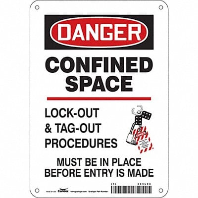 J8749 Safety Sign 10 inx7 in Polyethylene