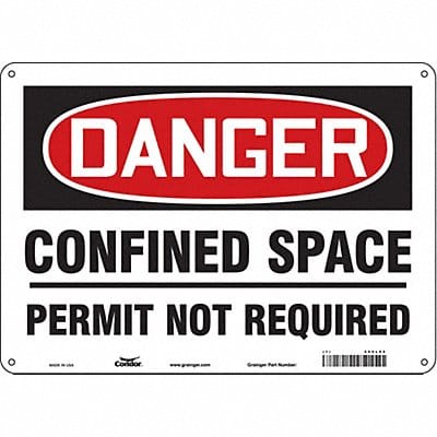 Safety Sign 10 inx14 in Polyethylene