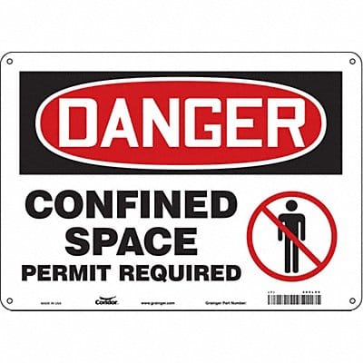 Safety Sign 10 inx14 in Aluminum