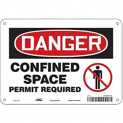 Safety Sign 7 inx10 in Polyethylene