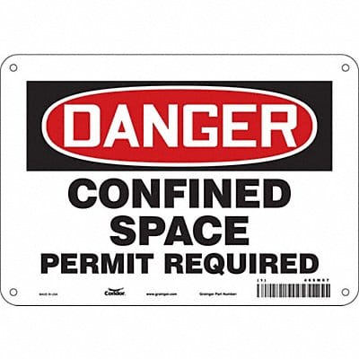 Safety Sign 7 in x 10 in Aluminum