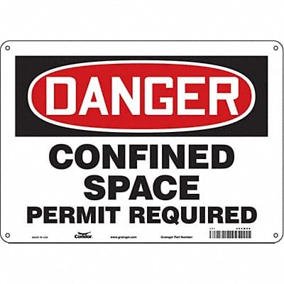 Safety Sign 10 inx14 in Aluminum