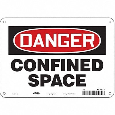 Safety Sign 7 inx10 in Aluminum