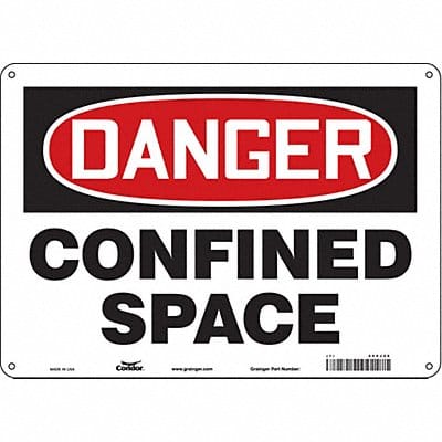J6914 Safety Sign 10 inx14 in Polyethylene