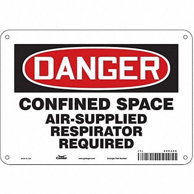 Safety Sign 7 inx10 in Polyethylene
