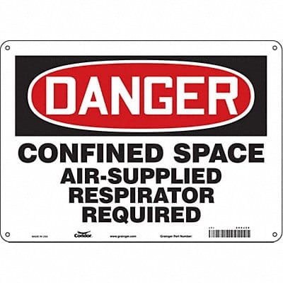 Safety Sign 10 in x 14 in Polyethylene