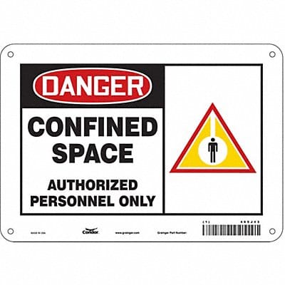 J6915 Safety Sign 7 inx10 in Polyethylene