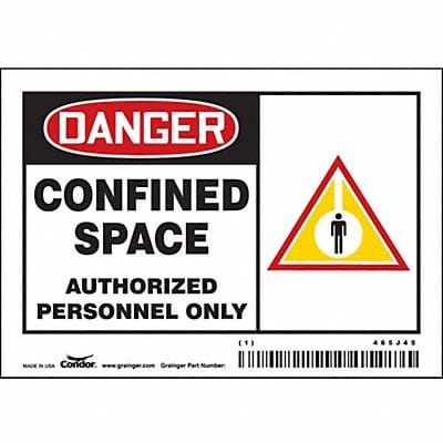 Safety Sign 3 1/2 inx5 in Vinyl