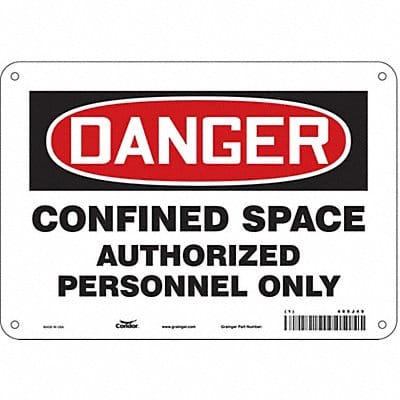 Safety Sign 7 in x 10 in Aluminum