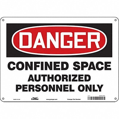 Safety Sign 10 inx14 in Polyethylene