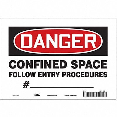 Safety Sign 7 inx10 in Vinyl