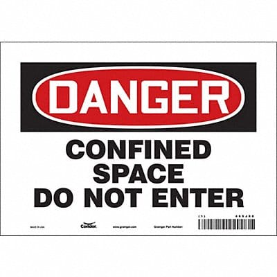 Safety Sign 7 inx10 in Vinyl
