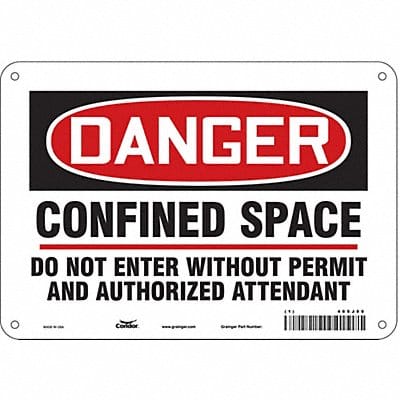 Safety Sign 7 in x 10 in Aluminum