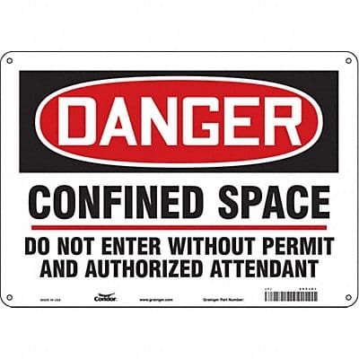 Safety Sign 10 inx14 in Aluminum