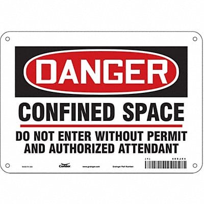 Safety Sign 7 inx10 in Polyethylene