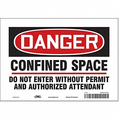 Safety Sign 7 inx10 in Vinyl