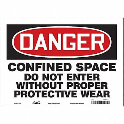 Safety Sign 10 in x 14 in Vinyl
