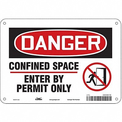 Safety Sign 7 inx10 in Polyethylene
