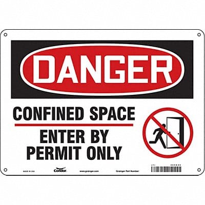 Safety Sign 10 inx14 in Polyethylene