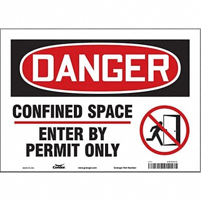 Safety Sign 10 inx14 in Vinyl