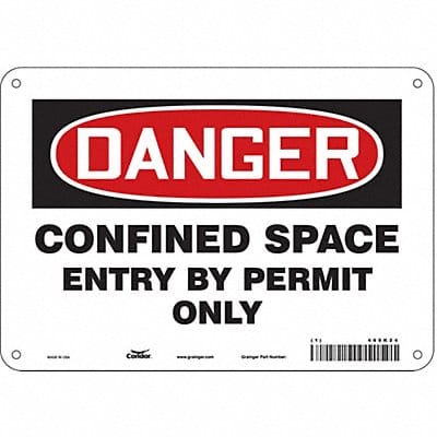 Safety Sign 7 in x 10 in Aluminum