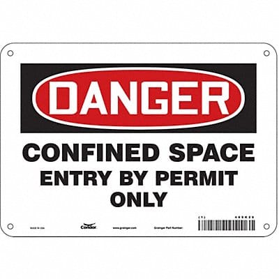 Safety Sign 7 inx10 in Polyethylene