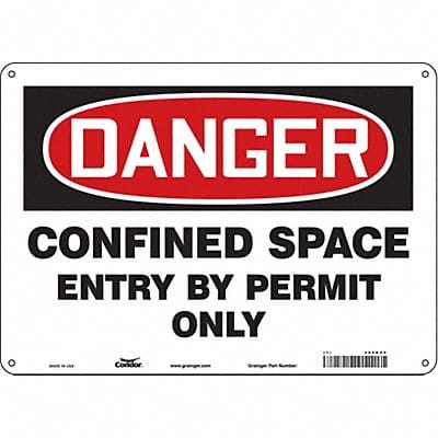 Safety Sign 10 inx14 in Polyethylene