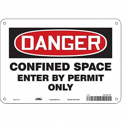 Safety Sign 7 inx10 in Polyethylene