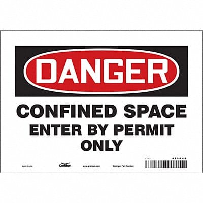 Safety Sign 7 inx10 in Vinyl