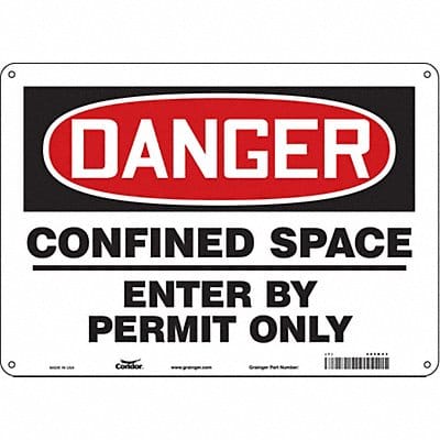 J6916 Safety Sign 10 inx14 in Aluminum
