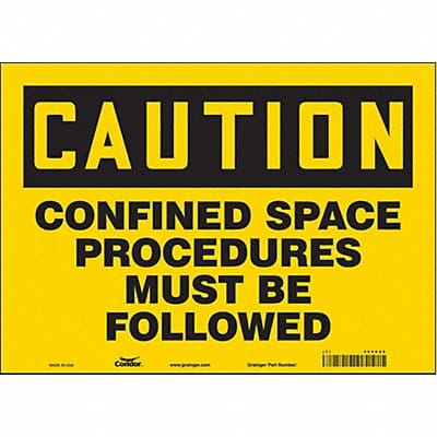 Safety Sign 10 inx14 in Vinyl