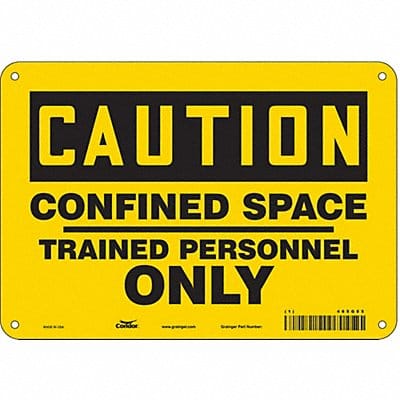 Safety Sign 7 in x 10 in Polyethylene