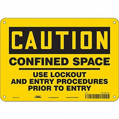 Safety Sign 7 in x 10 in Polyethylene
