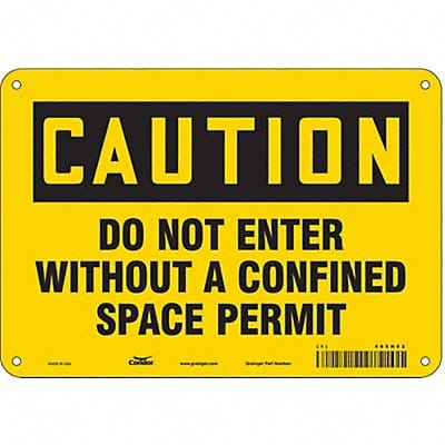 Safety Sign 7 inx10 in Polyethylene