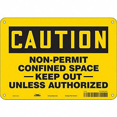 J8712 Safety Sign 7 in x 10 in Aluminum