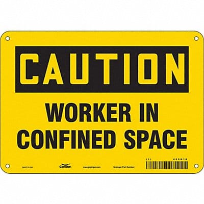 J8713 Safety Sign 7 in x 10 in Polyethylene