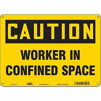 J8713 Safety Sign 10 in x 14 in Polyethylene