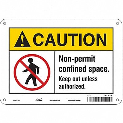 J8714 Safety Sign 7 in x 10 in Aluminum