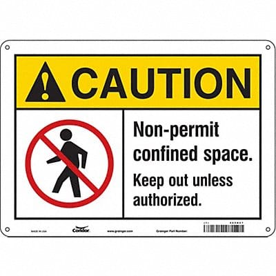 J8714 Safety Sign 10 in x 14 in Polyethylene