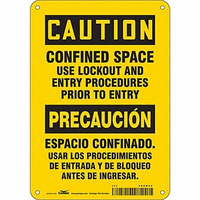 Safety Sign 7 inx10 in Polyethylene
