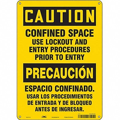 Safety Sign 10 inx14 in Polyethylene