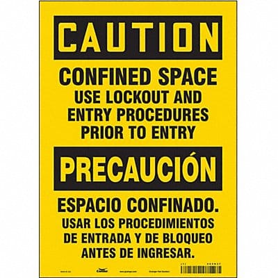 Safety Sign 10 inx14 in Vinyl