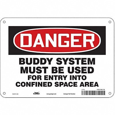 Safety Sign 7 in x 10 in Aluminum
