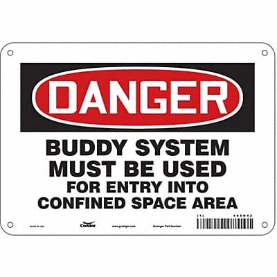 Safety Sign 7 inx10 in Polyethylene