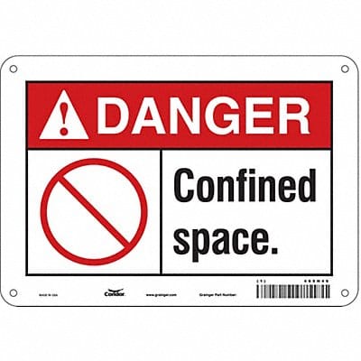 Safety Sign 7 in x 10 in Aluminum